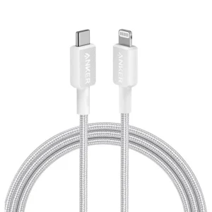 Anker 322 USB-C to Lightning Cable 3ft Braided White