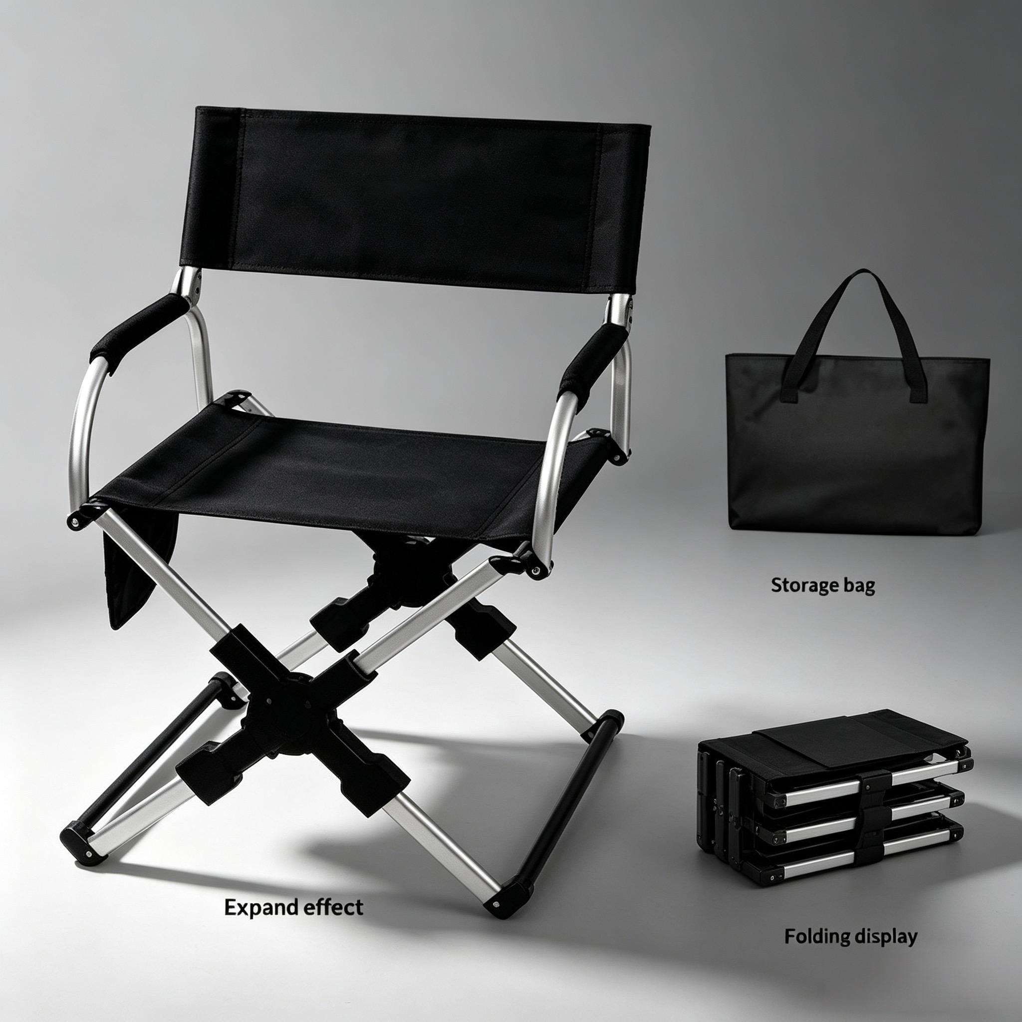 Aluminium Folding Camp Chair with Carry Bag, Lightweight and Durable
