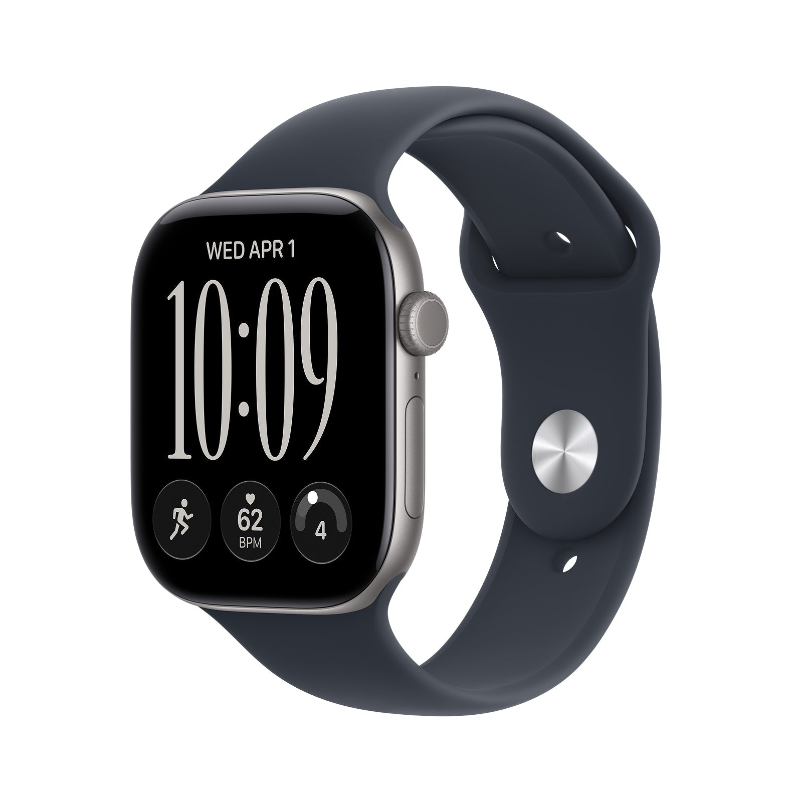 Apple Watch Series 12 GPS 42mm Space Grey Aluminium Case with Navy Blue Sport Band