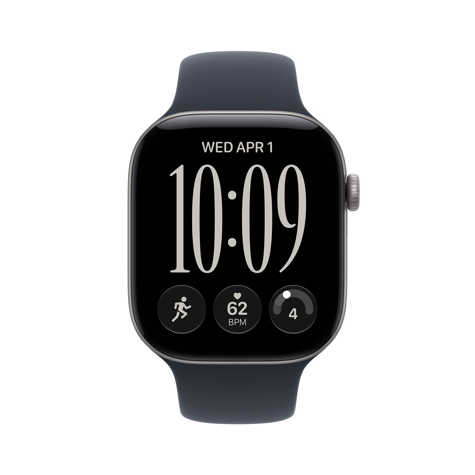 Apple Watch Series 12 GPS 42mm Space Grey Aluminium Case with Navy Blue Sport Band - photo 2