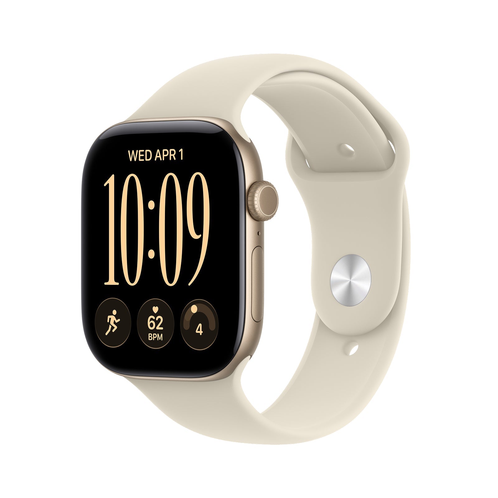 Apple Watch Series 12 GPS 42mm Light Gold Aluminium Case with Sand Sport Band