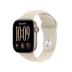 Apple Watch Series 12 GPS 46mm Light Gold Aluminium Case with Sand Sport Band