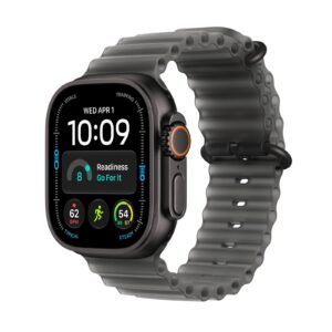 Apple Watch Ultra 4 GPS + Cellular 49mm Black Titanium Case with Translucent Black Ocean Band