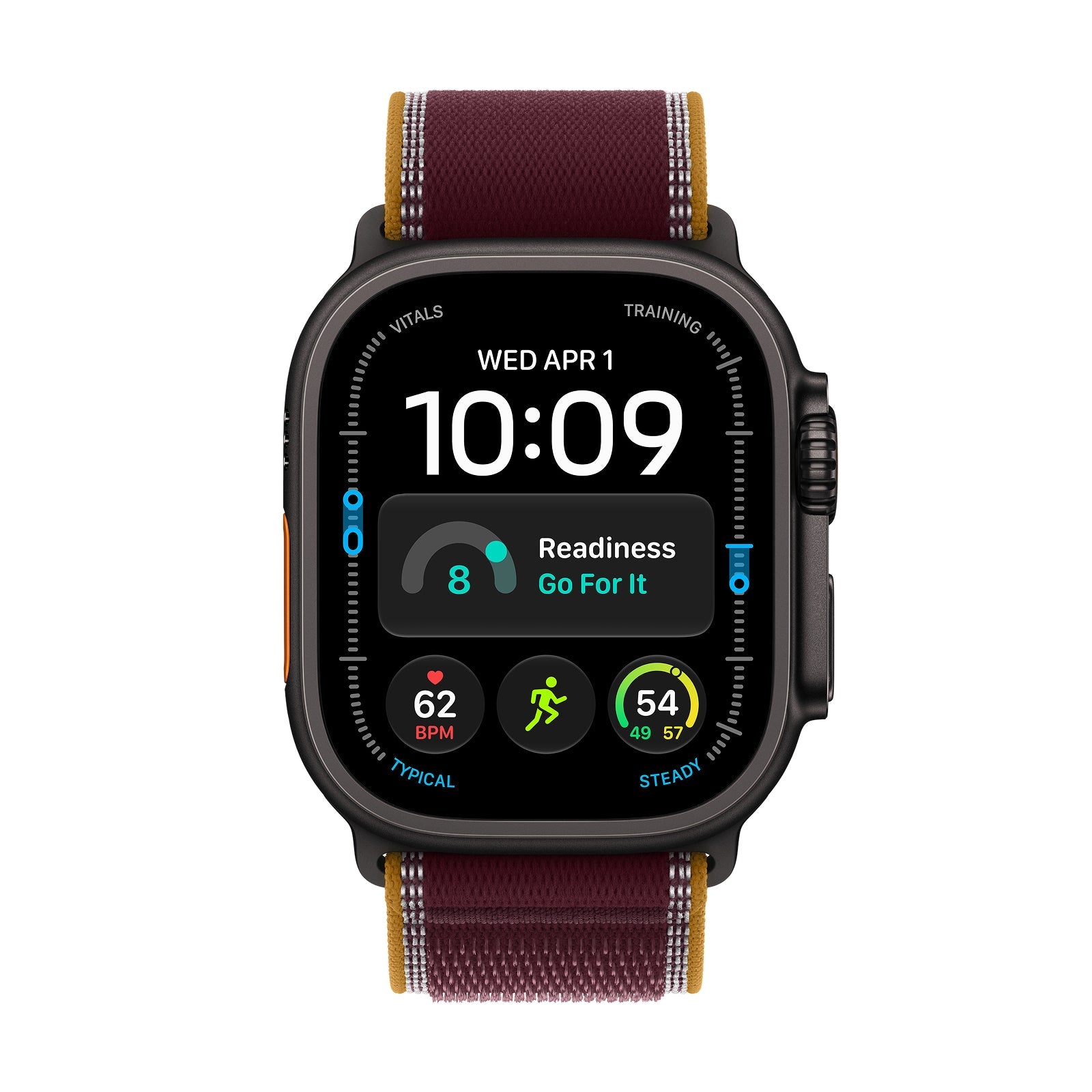 Apple Watch Ultra 4 GPS + Cellular 49mm Black Titanium Case with Burgundy Trail Loop - photo 2