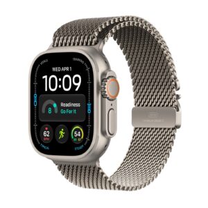 Apple Watch Ultra 4 GPS + Cellular 49mm Natural Titanium Case with Natural Titanium Milanese Loop