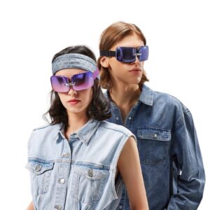 Hi5 E-10 foldable eye massager worn by two people