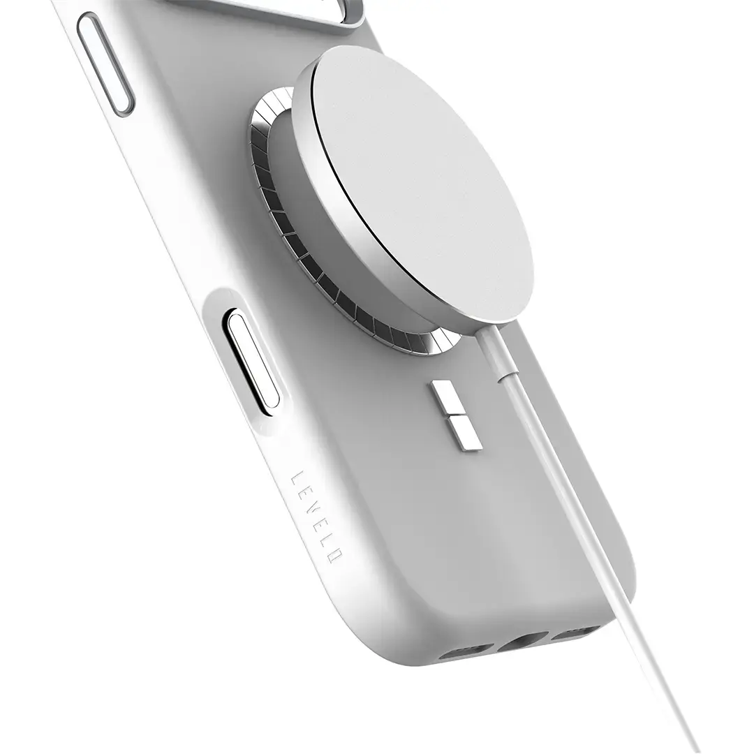 Levelo Iris Magsafe Liquid Silicone Case for 17 Pro Silver - photo 3